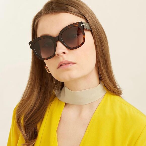 New, TOM FORD Beatrix-02 Sunglasses TF613 52H Polarized Authentic - Picture 1 of 12